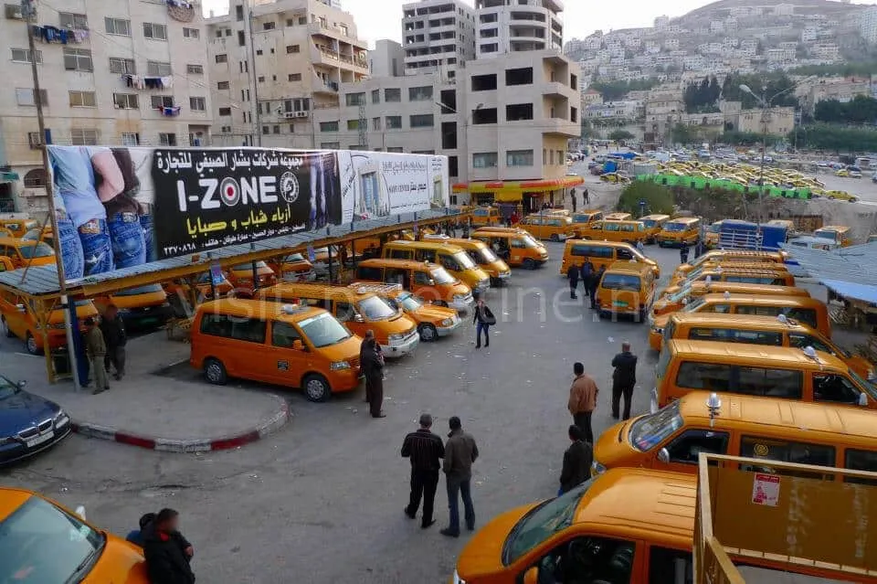 The bus terminal in Nablus