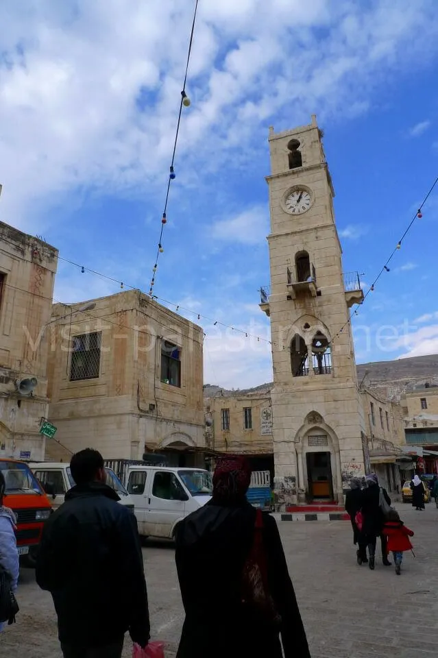 Nablus clock tower in the Old City
