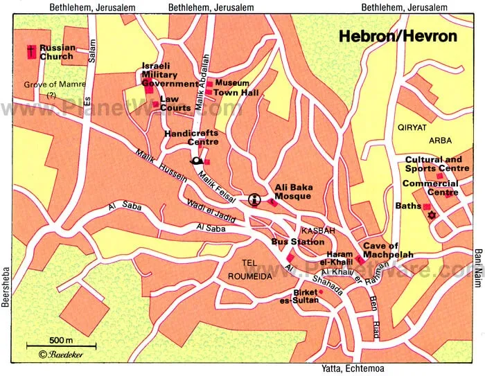 ヘブロンの地図
